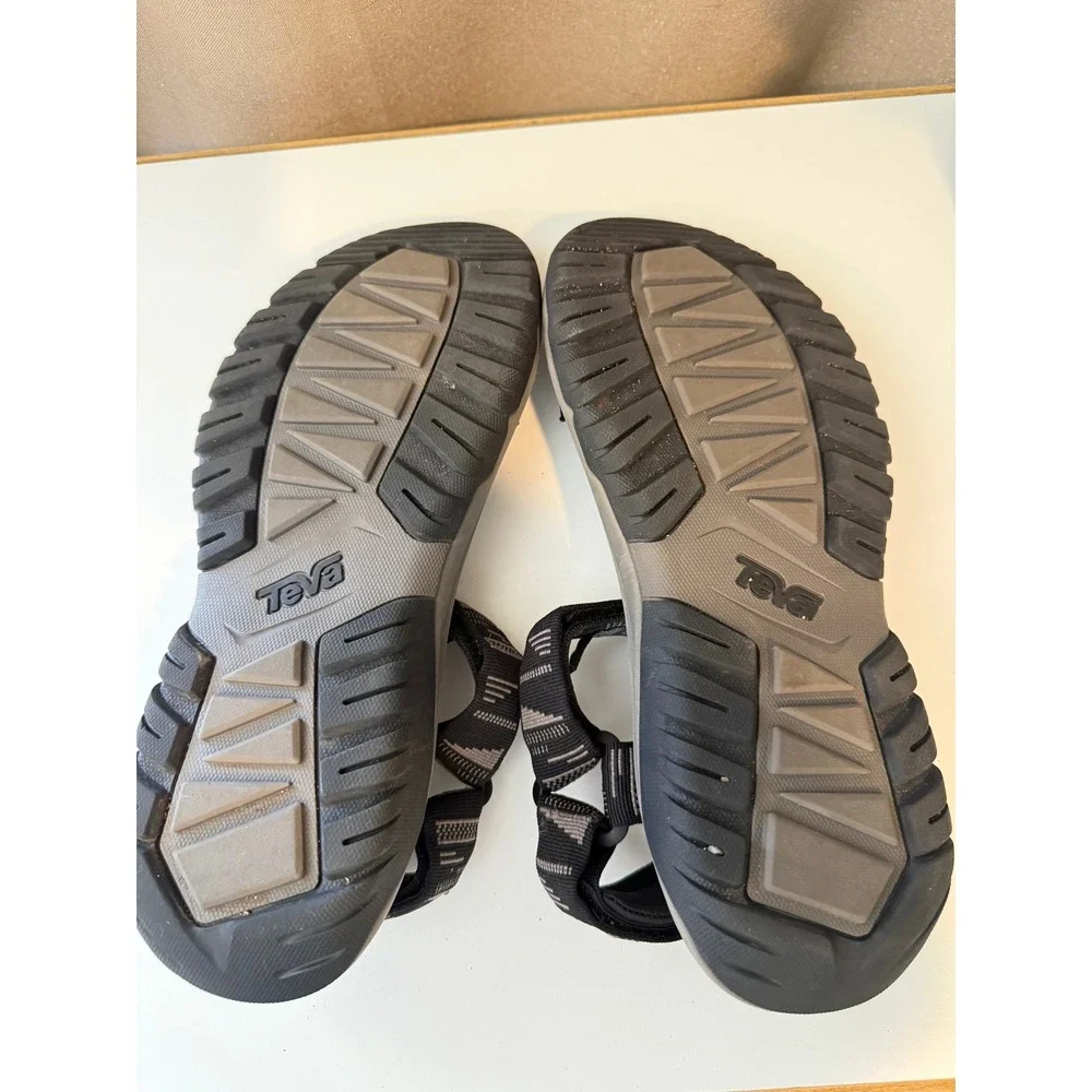 Teva Mens Hurricane XLT2 Sport Sandals Black Grey Geometric Pattern Strap